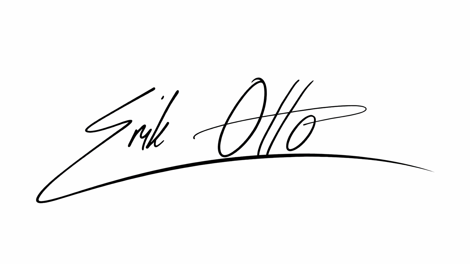 Handschriftliche Signatur von Erik Otto